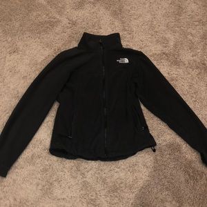 Black fleece north face jacket
